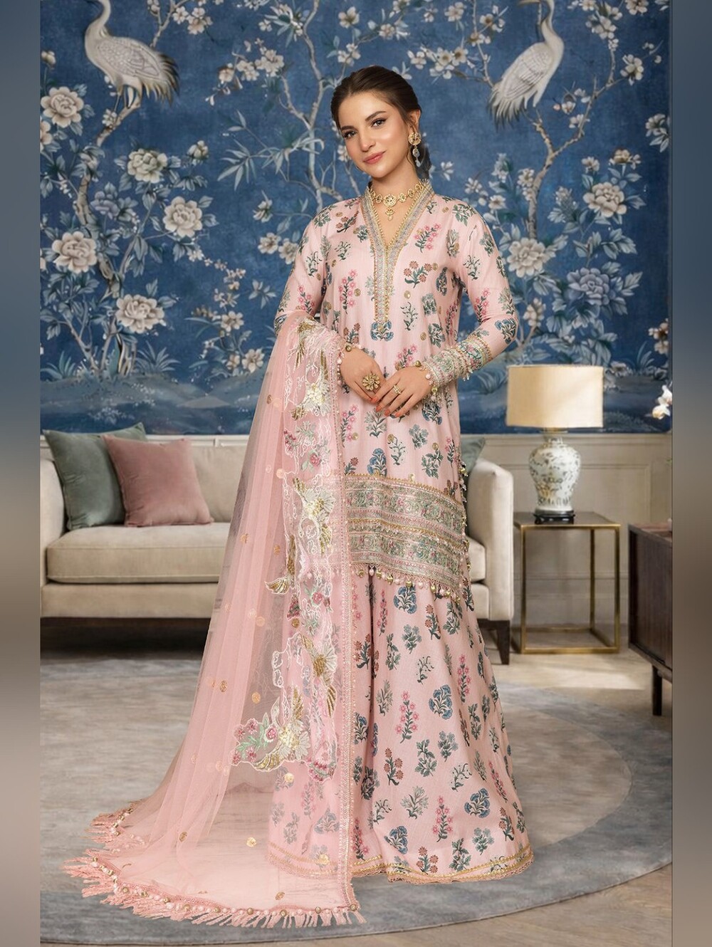 So Kamal - 3 Pc Luxury Lawn Suit- Pakistani Ethnic Dress